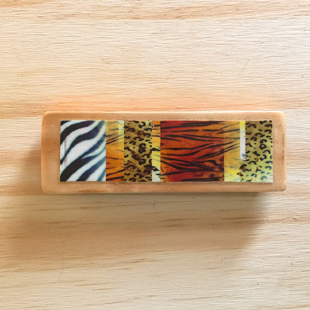 Animal Print Mix - Long Wooden Magnet - Shelworks Stationery
