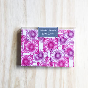Flower Bursts - Box Set of 8 Note Cards - Shelworks Stationery