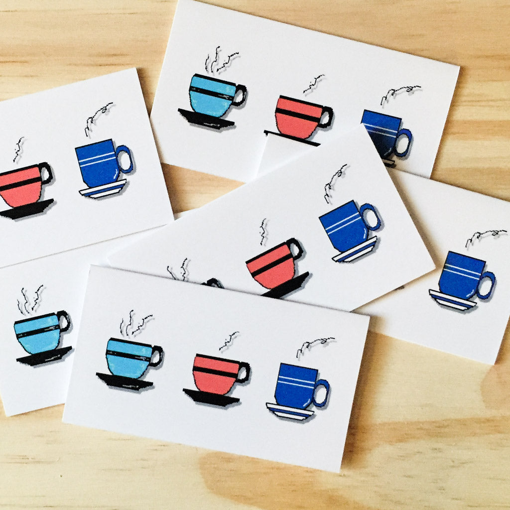 Cups - Mini Cards - Box Set of 6 - Shelworks Stationery