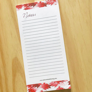 Flowers in Red - Note Pad - Shelworks Stationery