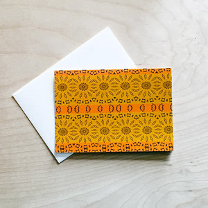 Abstract Tribal Print- Box Set of 8 Note Cards - Shelworks Stationery