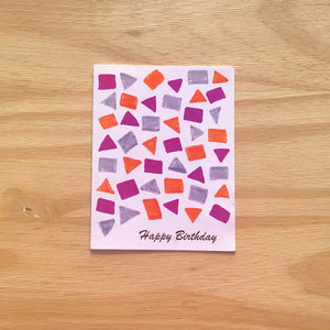Shapes Happy Birthday Card - Shelworks Stationery