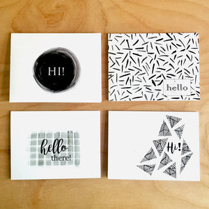 Hello Assorted Card Pack - Box Set of 8 - Shelworks Stationery