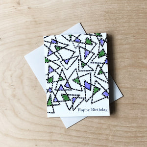 Triangles Happy Birthday Card - Shelworks Stationery