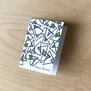 Triangles Happy Birthday Card - Shelworks Stationery