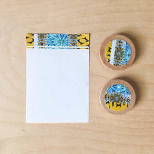 Tribal Abstract - Memo Sheets & Magnets Set - Shelworks Stationery