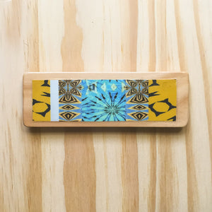 Tribal Abstract - Long Wooden Magnet - Shelworks Stationery