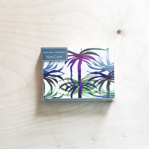 Tropical Palm Mix - Box Set of 8 Note Cards - Shelworks Stationery