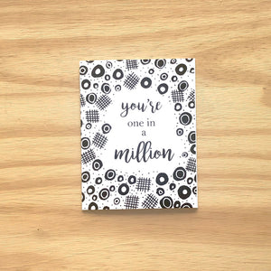 One in a Million Greeting Card - Shelworks Stationery