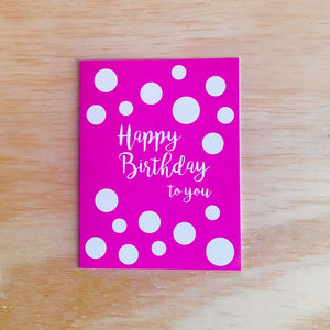 Polka Dot Happy Birthday Card - Shelworks Stationery