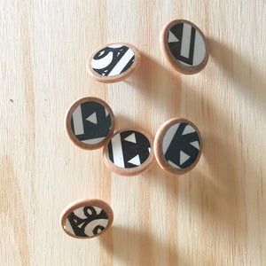 Bold - Push Pins  Set of 6 - Shelworks Stationery