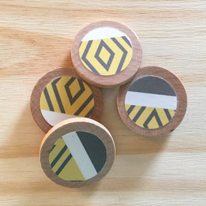 Geometric Tribal Pattern - Magnet Set of 4 - Shelworks Stationery