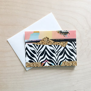 Funky Zebra Abstract- Box Set of 8 Note Cards - Shelworks Stationery