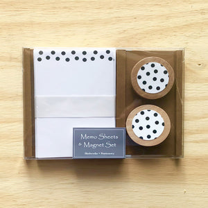 Polka Dots - Memo Sheets & Magnets Set - Shelworks Stationery