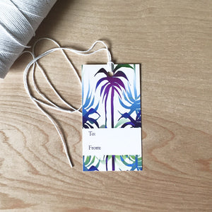 Tropical Palm Mix - Set of 6 Gift Tags - Shelworks Stationery